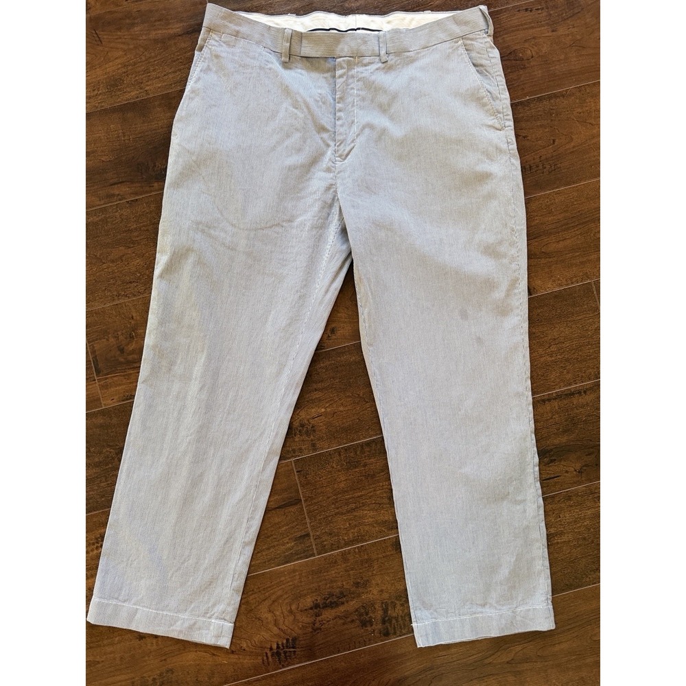 Polo Golf Ralph Lauren Striped Cotton Golf Pants Men's 38x30 Navy Cream Straight
